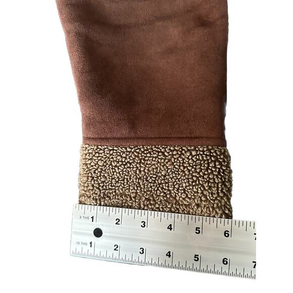 Cabela's Womens Sherpa Fleece Lined Zip Up Jacket Chocolate Brown Outdoors Cozy - Picture 9 of 10